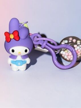 Purple My Melody Bubblegum Keychain